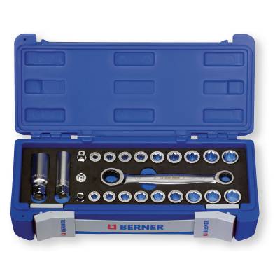 Набір головок з ключем-трищіткой 24 шт