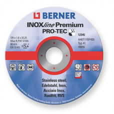 Отрезной круг Premium Pro-tec INOXline, Berner Отрезной круг Premium Pro-tec INOXline, Berner