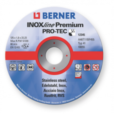 Відрізний диск Premium Pro-tec INOXline, Berner