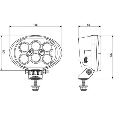 Светодиодный прожектор овальный 42W 12-24 В 5400 люмен PREMIUMline Berner