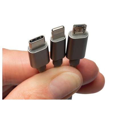 Зярядний кабель 3 в 1 MicroUSB | Lightning | USB Type-C  Berner 