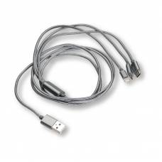 Зярядный кабель 3 в 1 MicroUSB | Lightning | USB Type-C  Berner 